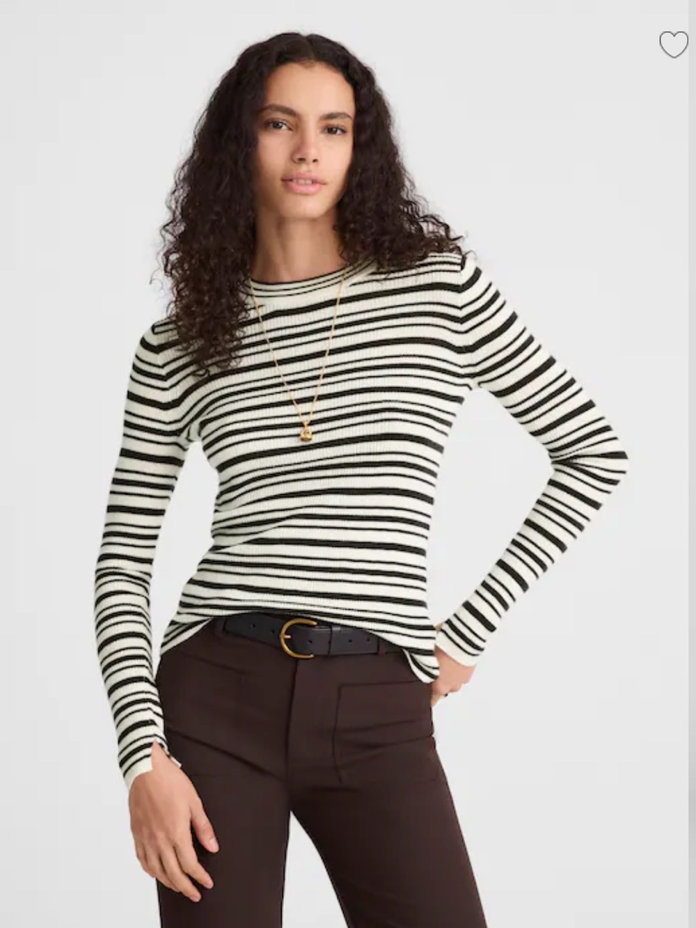 Madewell double layered crewneck in merino silk blend